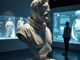 Thalès de Milet (vers 624-546 av. J.-C.) : Le premier philosophe et père de la pensée rationnelle 329 Portrait imaginaire du philosophe présocratique Thalès de Milet, premier penseur de la tradition philosophique grecque et découvreur du principe de l'eau. Cette image est fictive et ne représente pas le personnage historique réel.