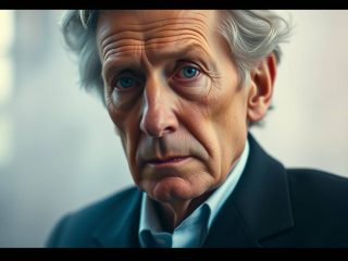 Ludwig Wittgenstein (1889-1951) : Le philosophe du langage et des jeux de langage 225 Portrait imaginaire du philosophe autrichien Ludwig Wittgenstein, penseur du langage et de la logique qui a révolutionné la philosophie analytique. Cette image est fictive et ne représente pas le personnage historique réel.