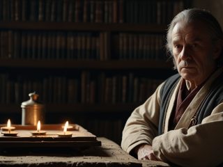 Jean Scot Érigène (vers 810-877) : Le philosophe carolingien et métaphysicien de l'Un divin 183 Portrait fictif de Jean Scot Érigène, philosophe et théologien irlandais de l'époque carolingienne, penseur de la synthèse entre raison et foi