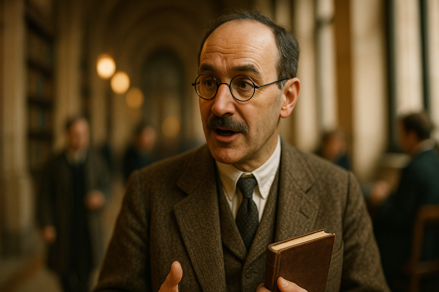 Portrait imaginaire d'Abel Rey, philosophe et historien des sciences français - cette image fictive ne représente pas le personnage réel