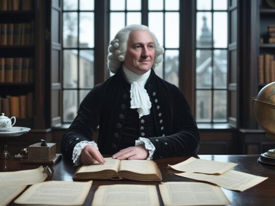 Image fictive d’Adam Smith, précisant qu’elle ne le représente pas réellement