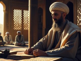 Al-Tusi (1201-1274) : L'architecte du savoir universel 25 Image fictive de Nasir al-Din al-Tusi, précisant qu’elle ne le représente pas réellement