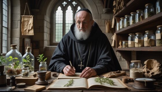 Image fictive d'Albert le Grand, précisant qu’elle ne le représente pas réellement