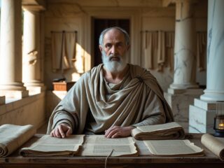 Albinus (c. 150 ap. J.-C.) : la systématisation du platonisme 29 Image fictive d’Albinus, précisant qu’il ne le représente pas réellement