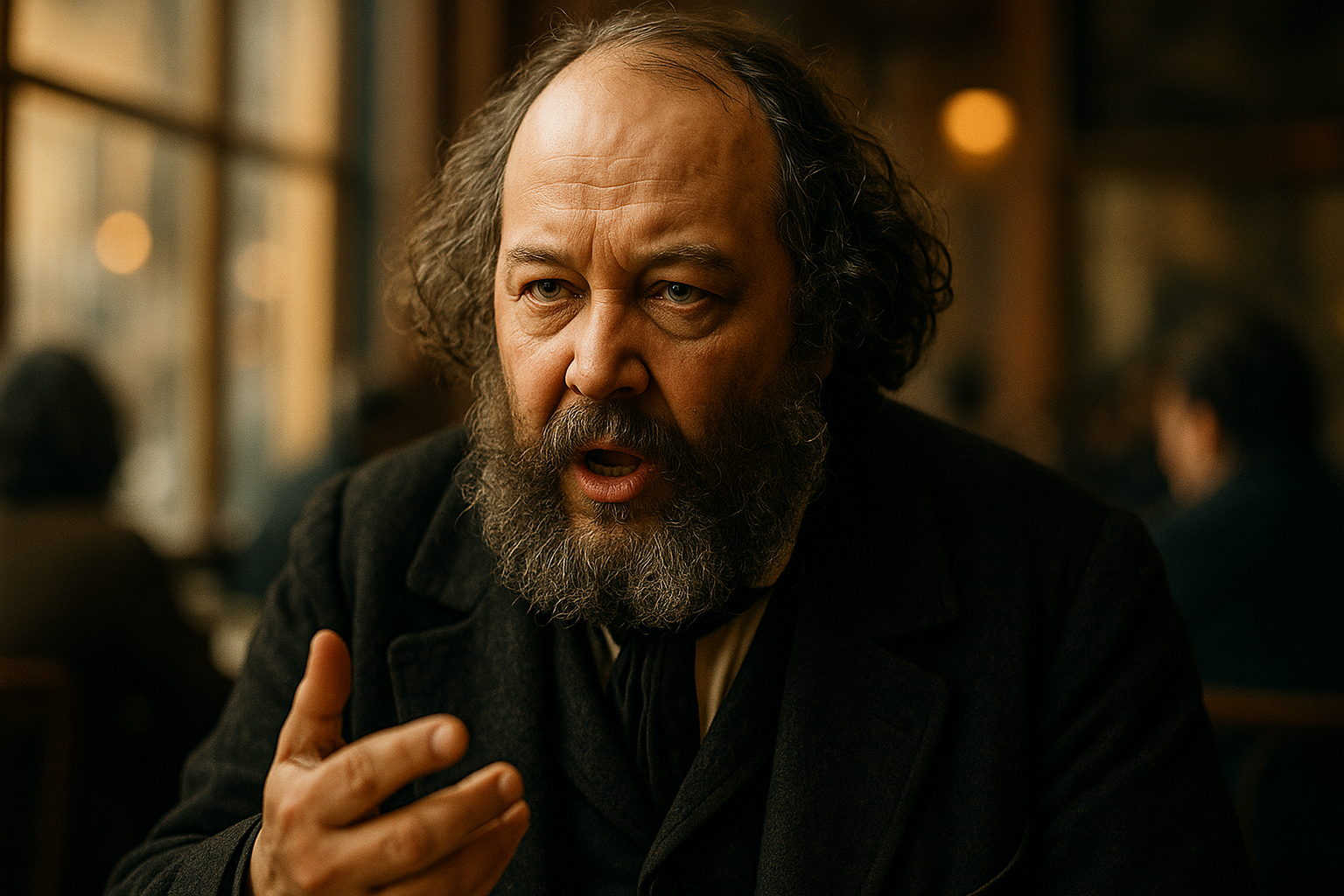 Portrait imaginaire de Mikhaïl Bakounine, théoricien de l'anarchisme - cette image fictive ne représente pas le personnage historique réel