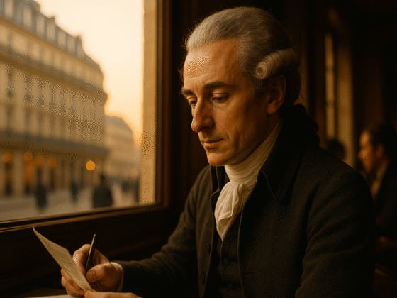 Image fictive et imaginaire de Nicolas de Condorcet, philosophe des Lumières, ne représentant pas le personnage historique réel