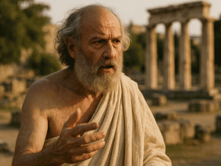 Diodore Cronos (IVe – IIIe siècle av. J.-C.) : Maître de la dialectique et théoricien de la nécessité 100 Image fictive et imaginaire de Diodore Cronos, philosophe mégarique de l'Antiquité grecque - cette représentation artistique ne prétend pas montrer son apparence réelle