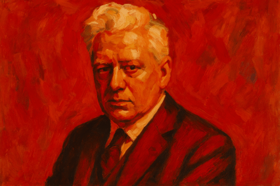 Représentation imaginaire d'Ernst Cassirer, philosophe allemand du XXᵉ siècle. Cette image fictive ne représente pas le personnage historique réel.