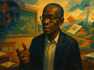 Fabien Eboussi Boulaga (1934-2018) : La déconstruction du christianisme colonial 118 Portrait imaginaire de Fabien Eboussi Boulaga, philosophe camerounais - cette image fictive ne représente pas le personnage réel