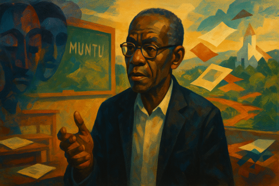 Portrait imaginaire de Fabien Eboussi Boulaga, philosophe camerounais - cette image fictive ne représente pas le personnage réel