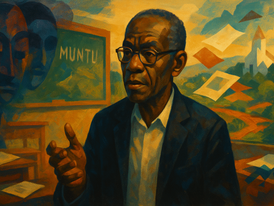 Portrait imaginaire de Fabien Eboussi Boulaga, philosophe camerounais - cette image fictive ne représente pas le personnage réel