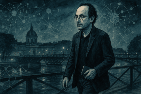 Représentation fictive et imaginaire de Francisco Varela, philosophe et neuroscientifique chilien, cette image ne représente pas le personnage réel.