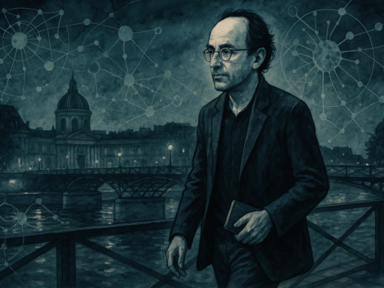 Représentation fictive et imaginaire de Francisco Varela, philosophe et neuroscientifique chilien, cette image ne représente pas le personnage réel.