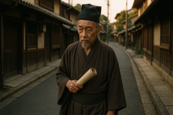 Image fictive et imaginaire d'Itō Jinsai, philosophe confucéen japonais - cette représentation ne correspond pas au philosophe réel