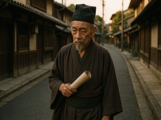 Image fictive et imaginaire d'Itō Jinsai, philosophe confucéen japonais - cette représentation ne correspond pas au philosophe réel