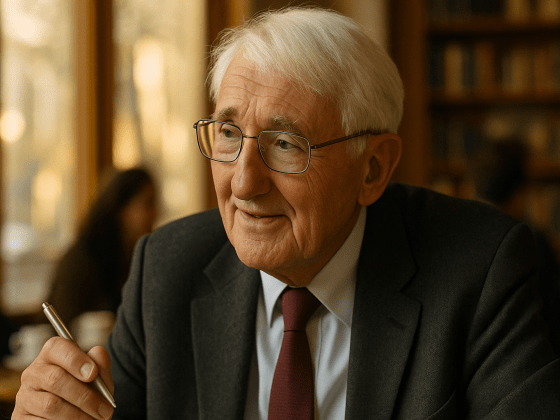 Portrait imaginaire du philosophe allemand Jürgen Habermas, théoricien de l'éthique de la discussion et de la démocratie délibérative. Cette image est fictive et ne représente pas le personnage réel.