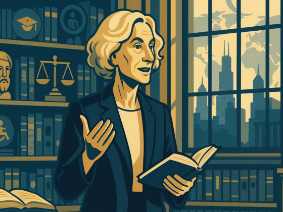 Image fictive et imaginaire de Martha Nussbaum, philosophe américaine contemporaine, ne représentant pas la personne réelle