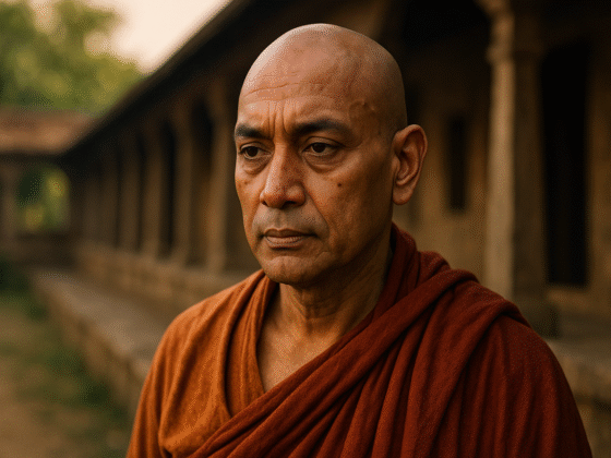 Image fictive et imaginaire de Nagarjuna, philosophe bouddhiste indien du IIe siècle, cette représentation ne correspond pas au personnage historique réel