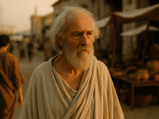 Pyrrhon d'Élis (c. 360 – c. 270 av. J.-C.) : La quête de la tranquillité par la suspension du jugement 296 Pyrrhon d'Élis, basé sur le sujet de l'article, dans une image imaginaire qui n'est pas une représentation réelle.