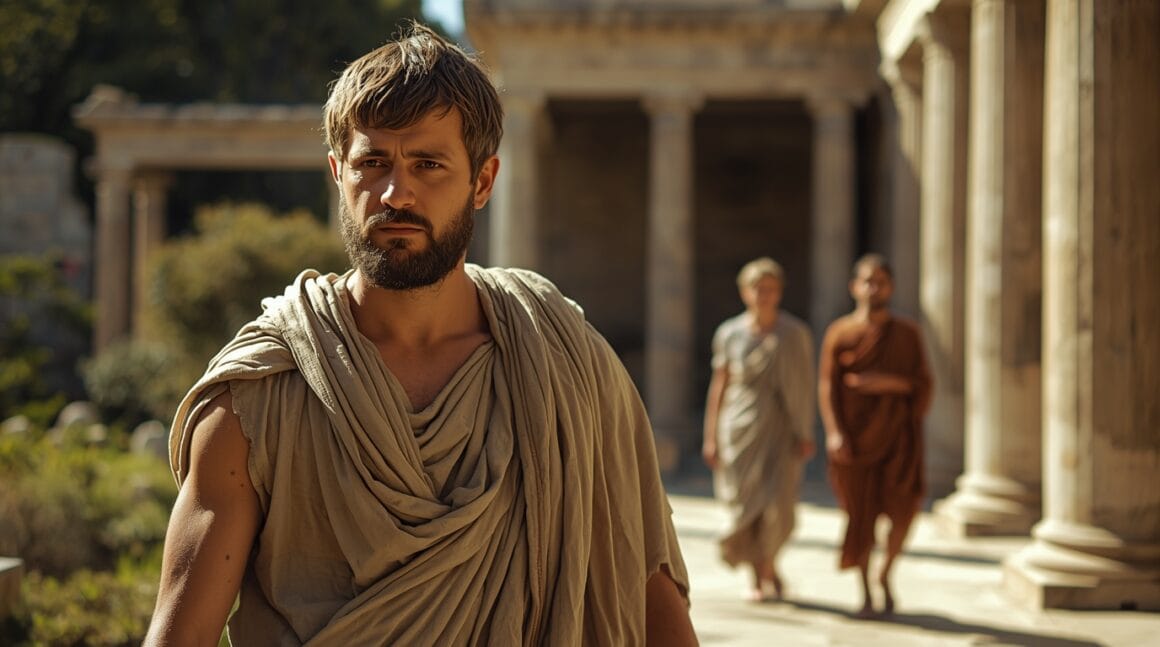 Image fictive de Straton de Lampsaque, précisant qu’elle ne le représente pas réellement