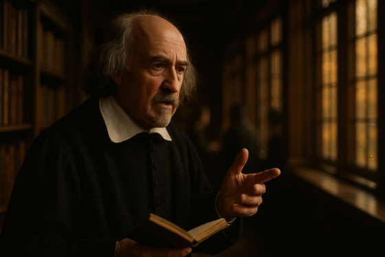 Portrait imaginaire de Thomas Hobbes, philosophe anglais du XVIIe siècle. Cette représentation fictive ne correspond pas à l'apparence réelle du penseur politique.