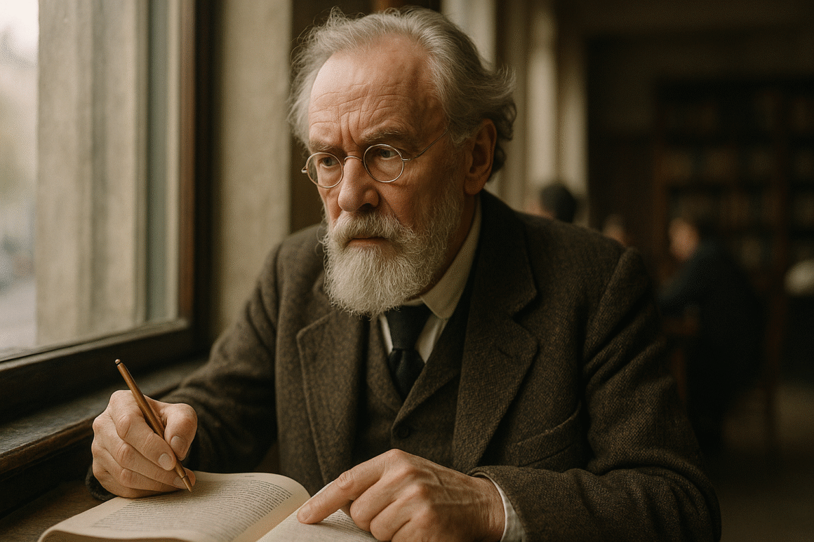 Portrait imaginaire de Wilhelm Dilthey, philosophe allemand du XIXe siècle - cette représentation fictive ne constitue pas une image réelle du penseur