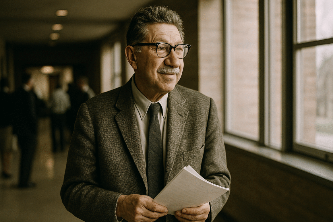 Portrait imaginaire d'Abraham Maslow, psychologue humaniste américain - cette image fictive ne représente pas le personnage réel