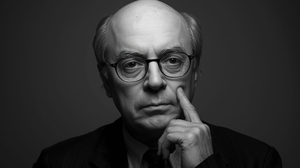 Portrait imaginaire de Theodor W. Adorno, philosophe et sociologue allemand, figure majeure de l'École de Francfort et théoricien de la dialectique négative