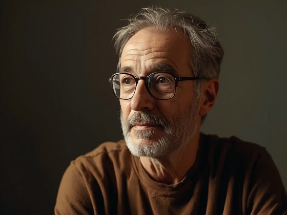 Portrait imaginaire de Giorgio Agamben, philosophe italien contemporain, penseur de l'état d'exception et de la biopolitique