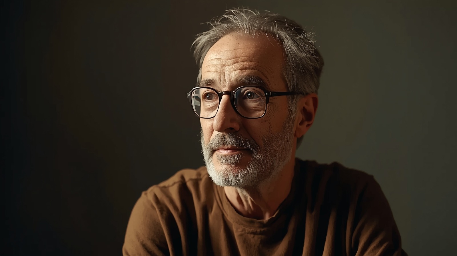 Portrait imaginaire de Giorgio Agamben, philosophe italien contemporain, penseur de l'état d'exception et de la biopolitique