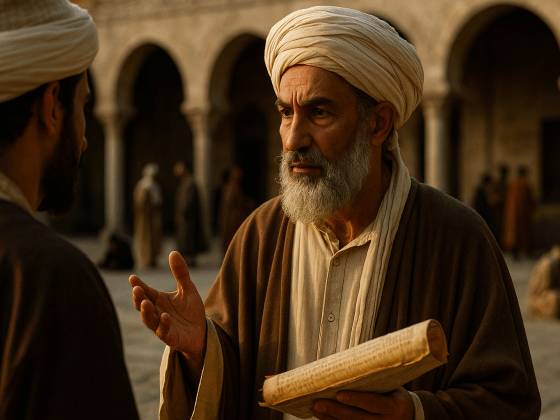 le philosophe averroes (image imaginaire)