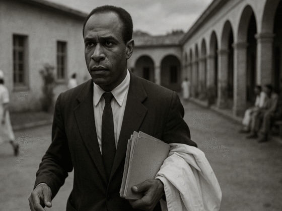 Portrait imaginaire de Frantz Fanon, psychiatre et philosophe anticolonialiste martiniquais - cette image fictive ne représente pas le personnage réel