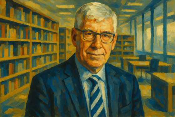 Portrait imaginaire de Jeremy Waldron, philosophe du droit néo-zélandais. Cette image fictive ne représente pas réellement le personnage.