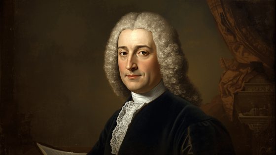 Portrait fictif du philosophe anglais John Locke, père de l'empirisme moderne et théoricien du libéralisme politique