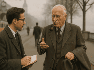 Carl Gustav Jung (1875-1961) : L'explorateur de l'inconscient collectif et l'architecte de la psychologie analytique 65 carl gustav iung portrait fictif