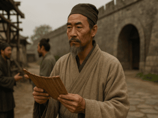 Mozi (470-391 av. J.-C.) : L'amour universel contre l'ordre confucéen 260 Image fictive et imaginaire de Mozi, philosophe chinois de l'Antiquité. Cette représentation artistique ne prétend pas reproduire l'apparence réelle du personnage historique.