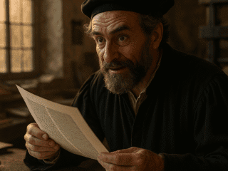 François Rabelais (1483-1553) : L'humanisme joyeux et la philosophie du rire 124 Portrait imaginaire de François Rabelais, écrivain et humaniste français de la Renaissance - cette image fictive ne représente pas le personnage réel