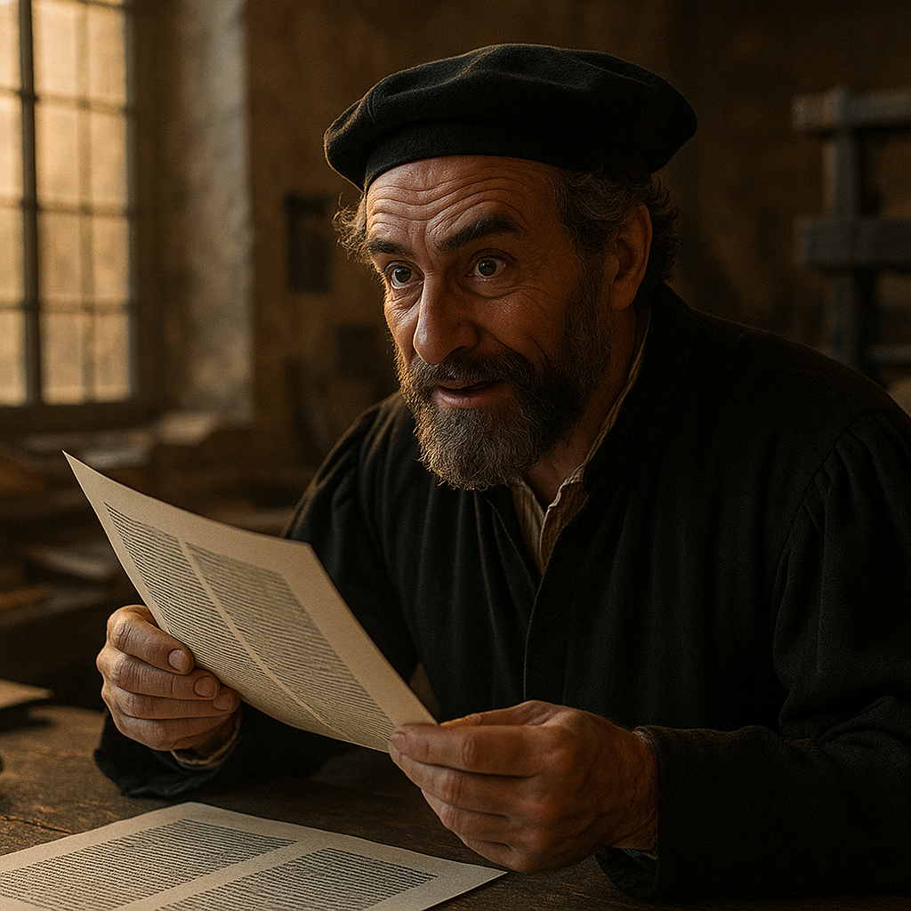 Portrait imaginaire de François Rabelais, écrivain et humaniste français de la Renaissance - cette image fictive ne représente pas le personnage réel