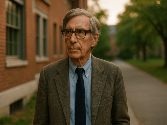 Portrait imaginaire de John Rawls, philosophe politique américain du XXᵉ siècle, théoricien de la justice comme équité. Cette image est fictive et ne représente pas le personnage réel.