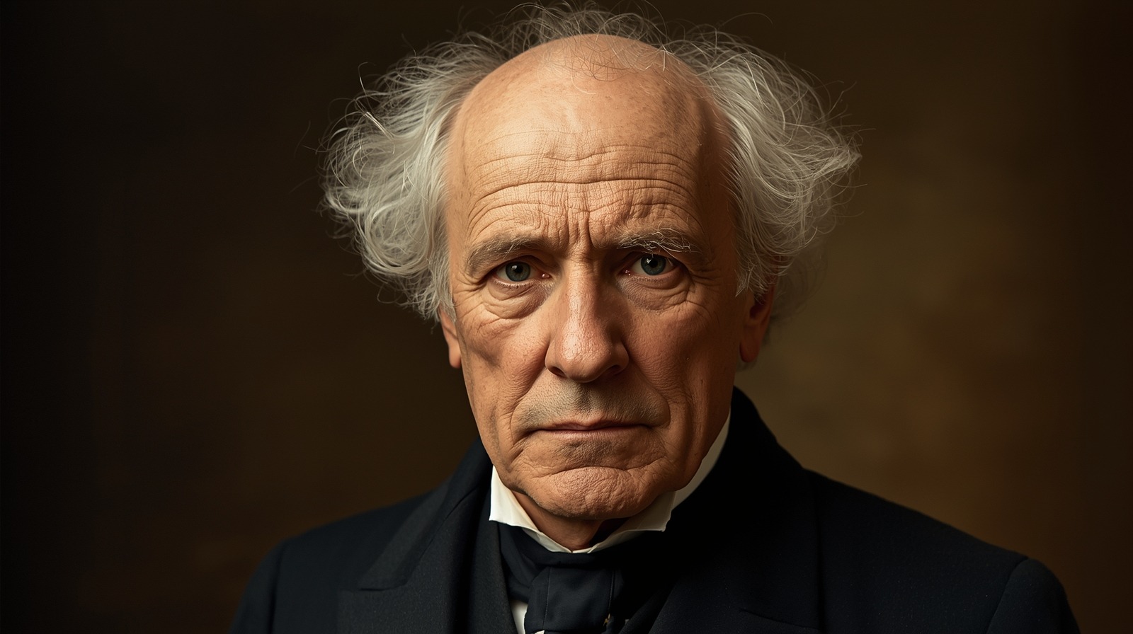 Artistic portrait photography of Arthur Schopenhauer