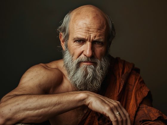 Portrait fictif de Socrate, philosophe grec de l'Antiquité classique, fondateur de la méthode dialectique et martyr de la philosophie