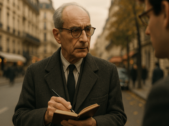 Portrait imaginaire de Claude Lévi-Strauss, anthropologue et philosophe français du XXᵉ siècle, fondateur de l'anthropologie structurale. Cette image est fictive et ne représente pas le personnage réel.