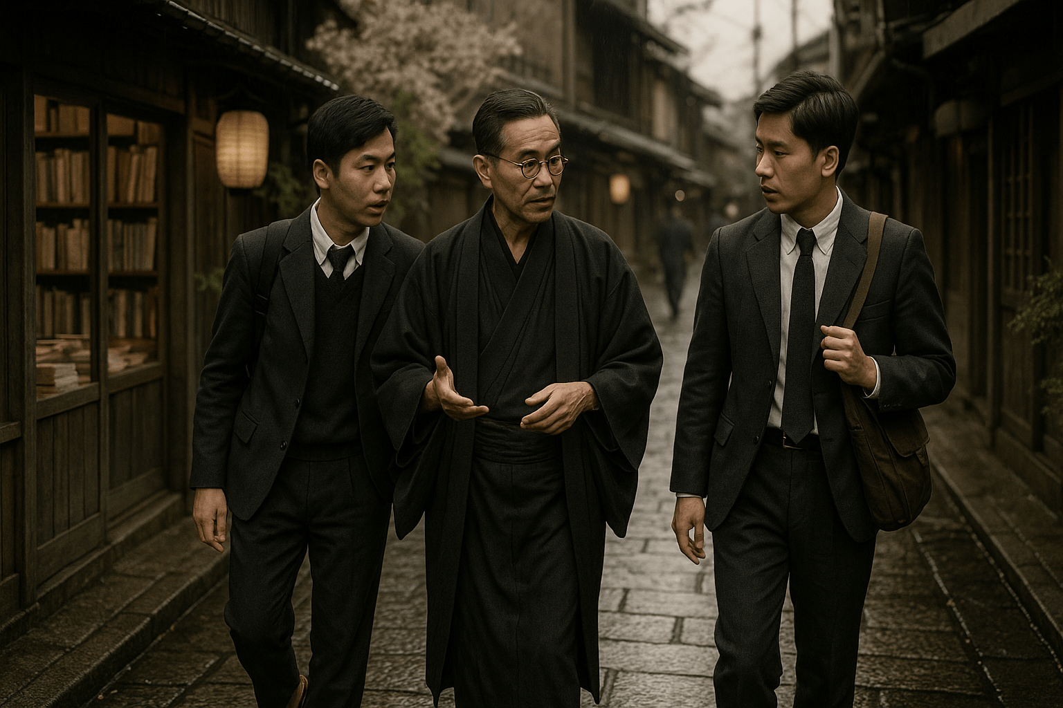 Portrait du philosophe japonais Watsuji Tetsurō, théoricien de l'éthique relationnelle et penseur de la synthèse culturelle