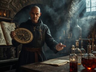 Arnaud de Villeneuve (v. 1240–1311) : La médecine entre science et prophétie 49 Arnaud de Villeneuve, figure intellectuelle du Moyen Âge, basé sur le sujet de l'article. L'image est une illustration imaginaire et non une représentation réelle.