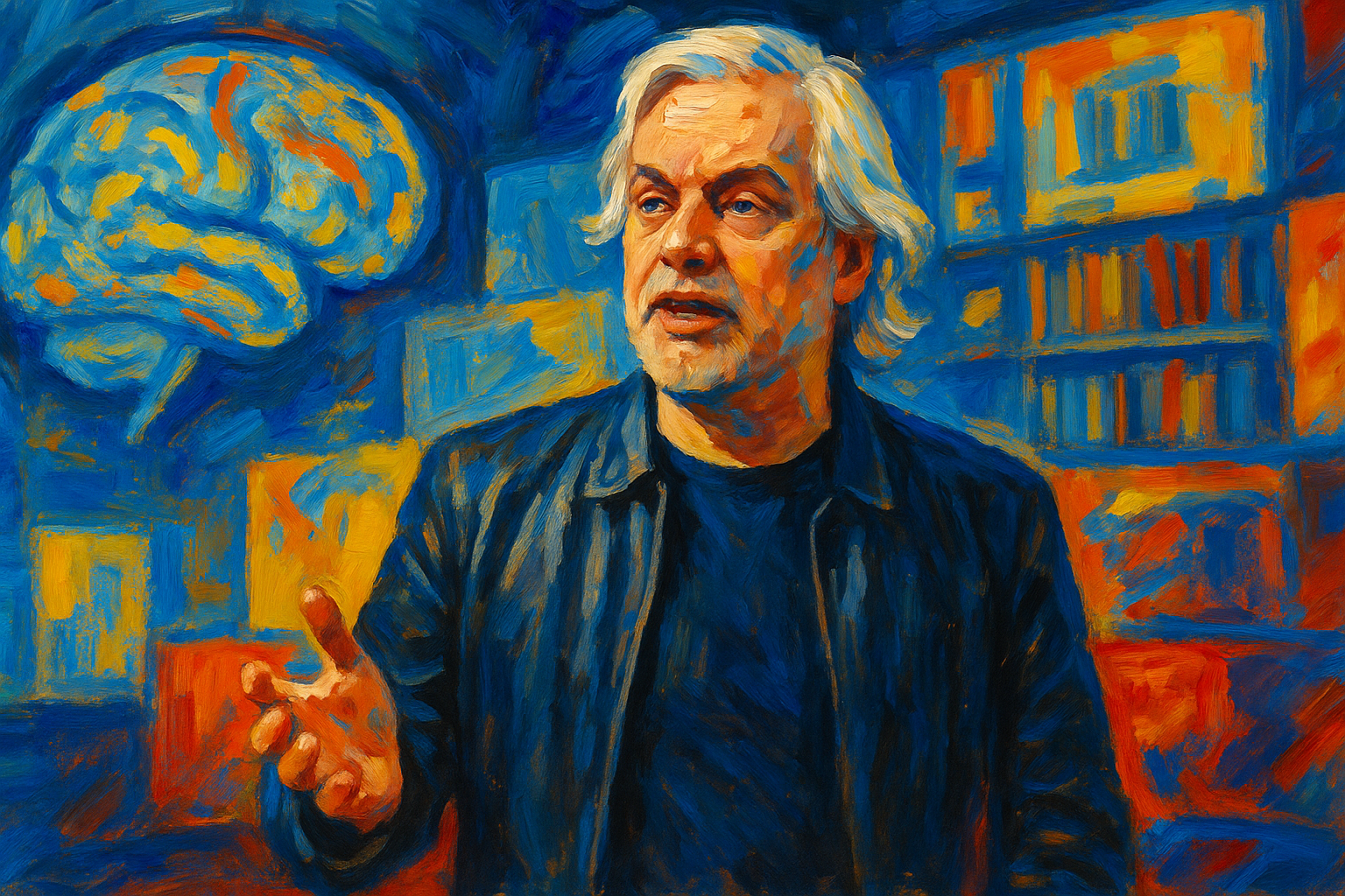 Représentation fictive et imaginaire de David Chalmers, cette image ne représente pas réellement le philosophe australien né en 1966