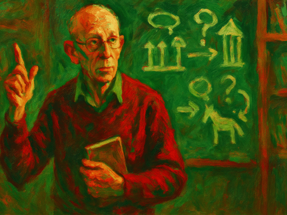 Représentation fictive imaginaire d'Edmund Gettier, ne correspondant pas au philosophe réel