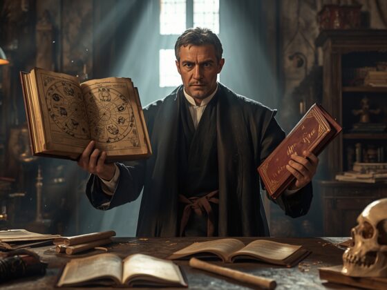 Cornelius Agrippa, philosophe et érudit de la Renaissance, basé sur le sujet de l'article. L'image est imaginaire et non une représentation réelle.