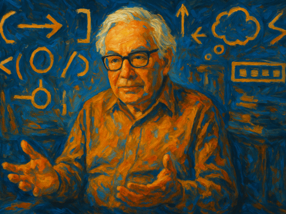 Représentation fictive imaginaire de Jerry Fodor, ne correspondant pas au philosophe réel