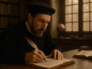 Johannes Reuchlin (1455–1522) : études hébraïques et littérature juive 194 Image fictive représentant Johannes Reuchlin, humaniste allemand du XVIᵉ siècle, ne correspondant pas à son apparence réelle