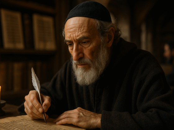 Image fictive représentant Joseph Gikatilla, kabbaliste castillan du XIIIᵉ siècle, qui ne correspond pas à son apparence réelle